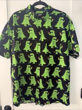 Super Massive Dinosaur Print Short-Sleeve Shirt